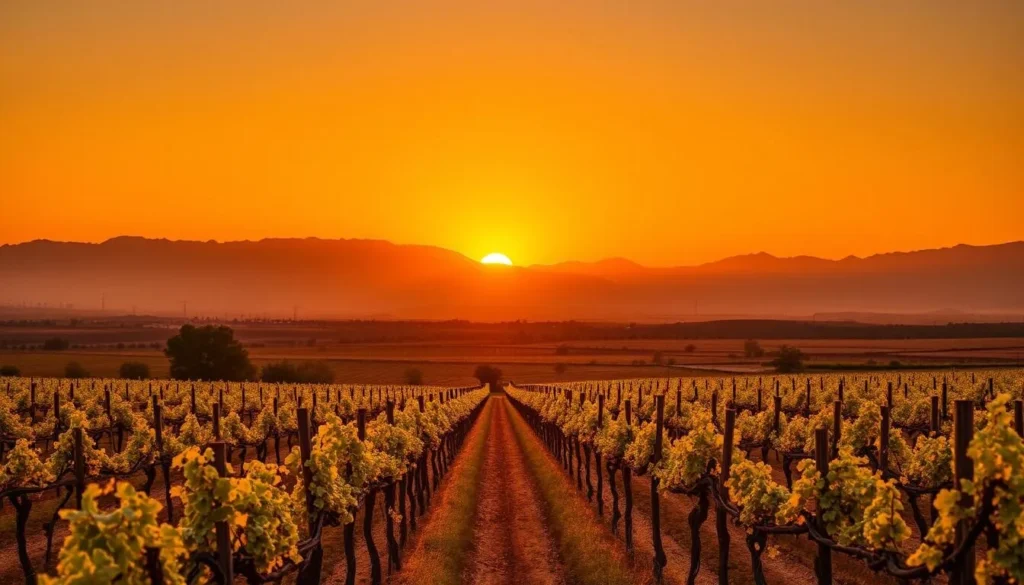 Sunset over vineyards in Parras de la Fuente, Coahuila Sunset over vineyards in Parras de la Fuente, Coahuila