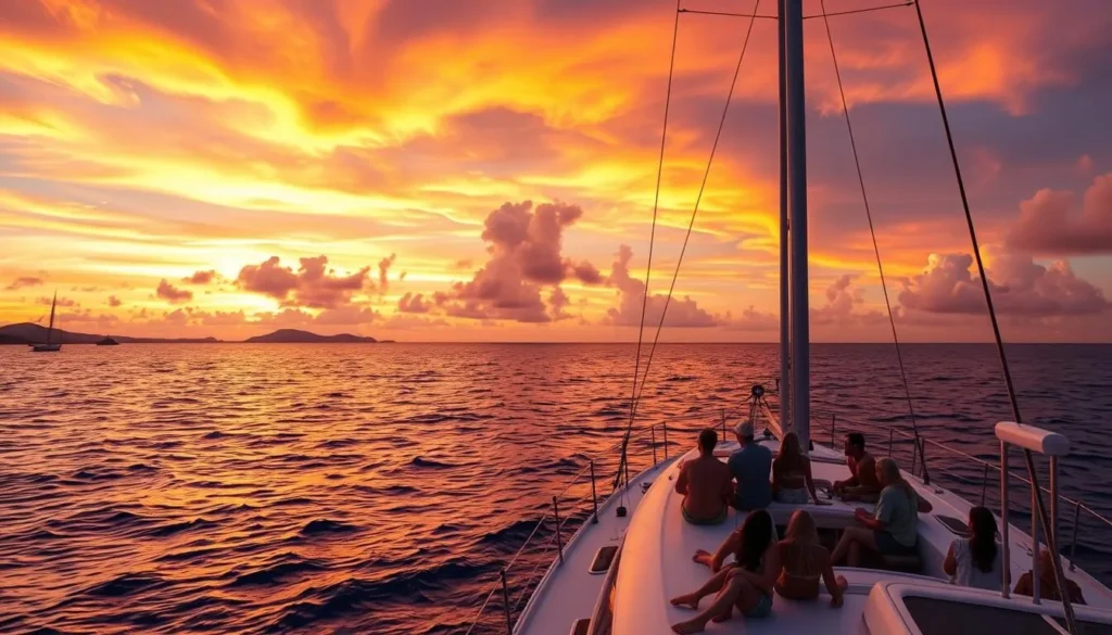 Sunset sailing excursion off the coast of Anguilla Sunset sailing excursion off the coast of Anguilla