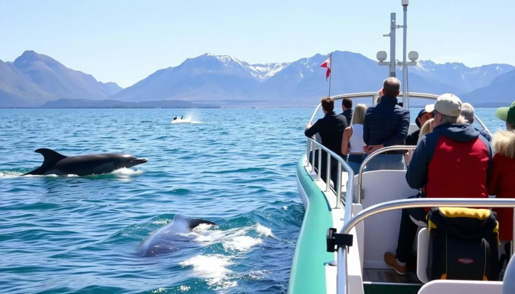 Sustainable tourism practices in Kaikoura with eco-friendly tour boat and wildlife