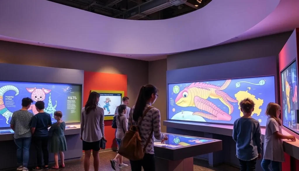 THEMUSEUM interactive exhibit in downtown Kitchener with families exploring