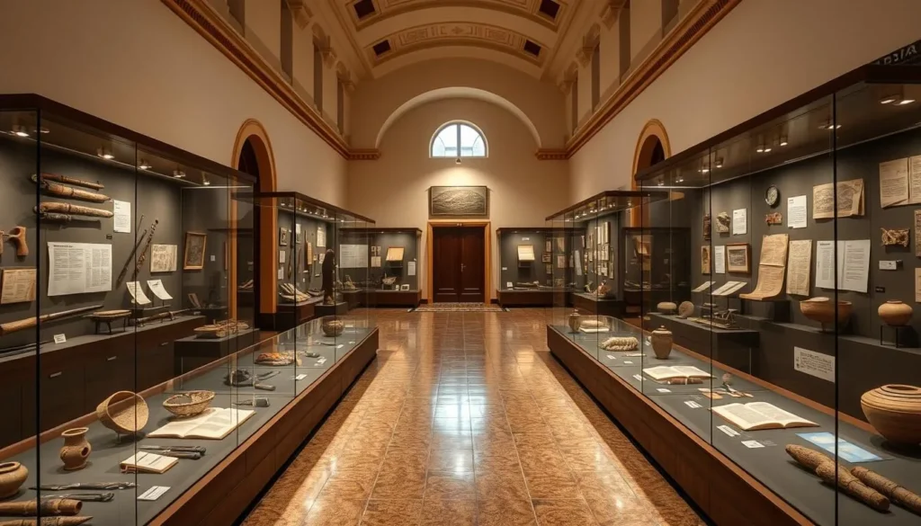Taiz National Museum displaying historical artifacts and traditional Yemeni cultural items