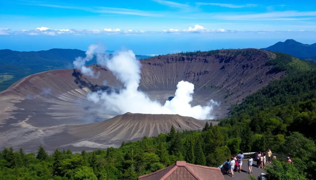 Tangkuban Perahu volcano crater, one of the most popular Bandung Indonesia things to do