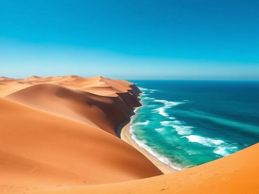 Taroa Dunes meeting the Caribbean Sea in La Guajira