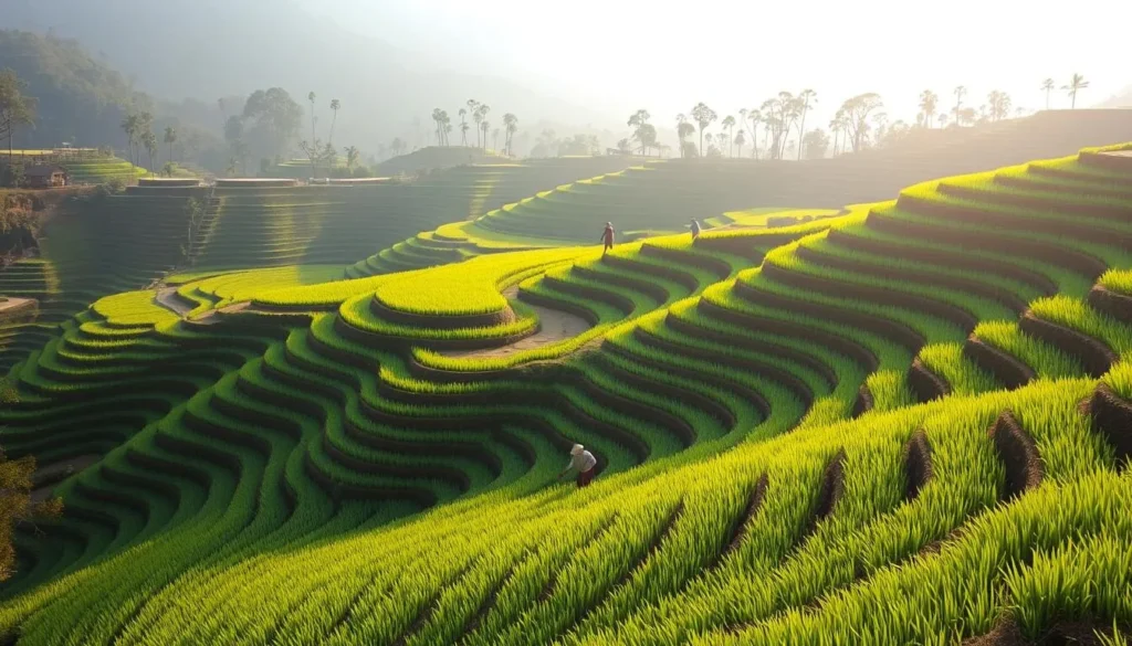 Tegalalang Rice Terrace in Ubud with traditional Balinese irrigation system and lush green terraced fields Tegalalang Rice Terrace in Ubud with traditional Balinese irrigation system and lush green terraced fields