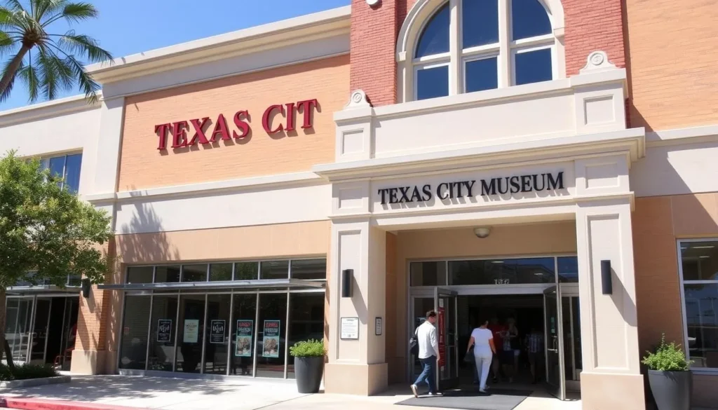 Texas City Museum exterior with historical displays and exhibits