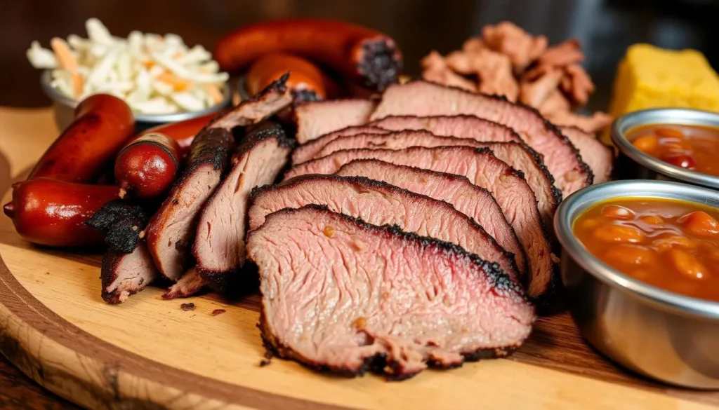 Texas barbecue meal from a popular Waco restaurant near the Mammoth National Monument
