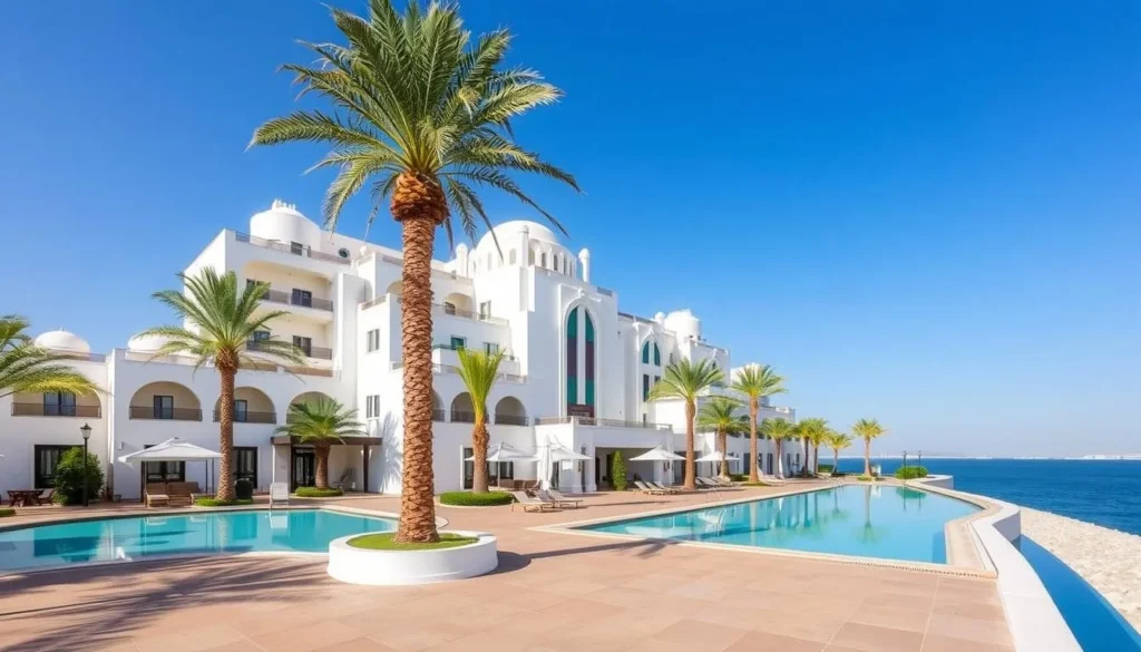 The Chedi Katara Hotel & Resort exterior with beachfront view The Chedi Katara Hotel & Resort exterior with beachfront view