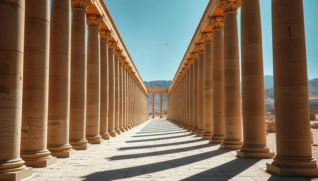 The Great Colonnade of Palmyra with its impressive row of ancient columns, a highlight of Palmyra Syria best things to do