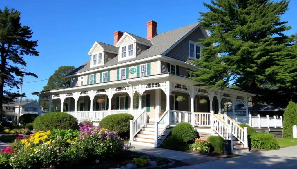 The Inn on Peaks Island with harbor views and Victorian architecture The Inn on Peaks Island with harbor views and Victorian architecture