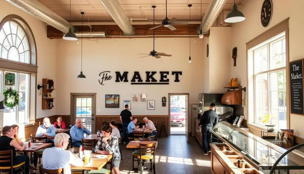The Market on Courthouse Square restaurant in Hinton with local food and drinks