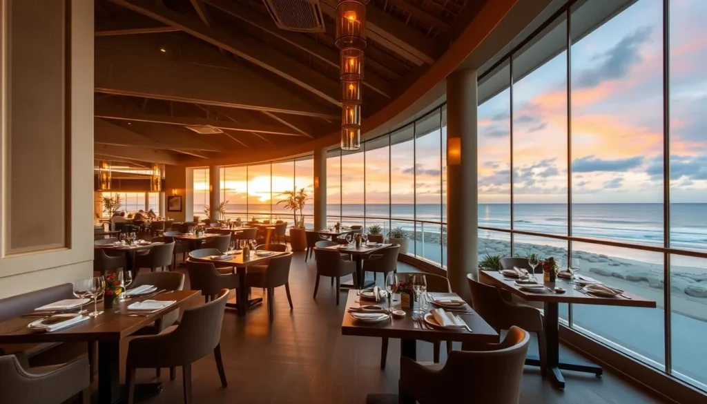 The Tropic restaurant at Burleigh Pavilion with Mediterranean cuisine and sunset views