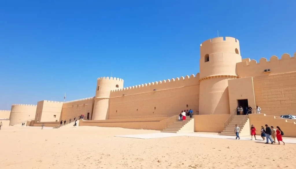 The UNESCO World Heritage site of Al Zubarah Fort near Al Ruwais