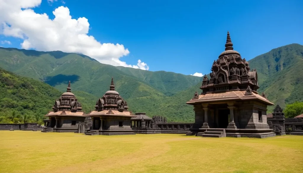 The ancient Hindu temples of Gedong Songo near Salatiga The ancient Hindu temples of Gedong Songo near Salatiga