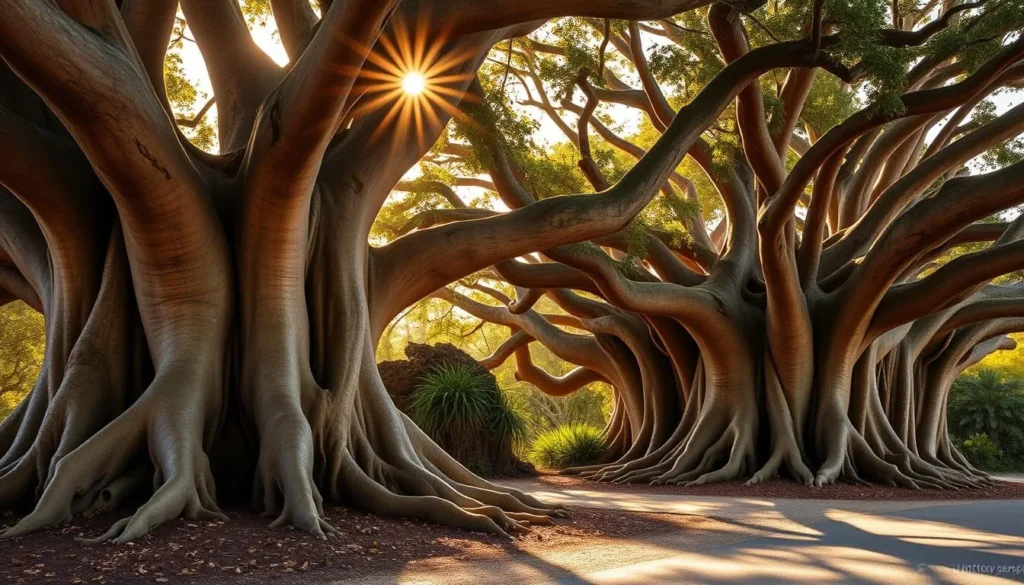 The famous Moreton Bay Fig Trees on Norfolk Island with their massive roots