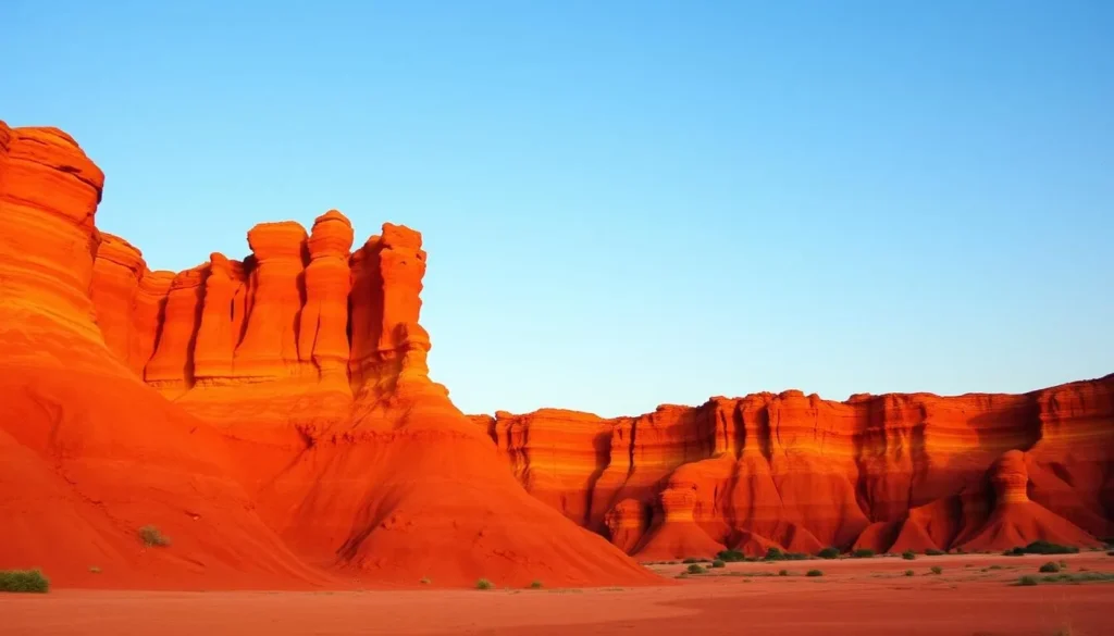 The famous red sandstone formations of Cirque Rouge near Mahajanga
