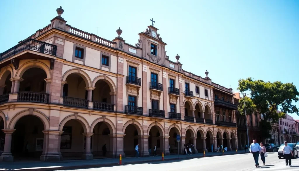 The historic Casa del Portal building in Ambato with its distinctive colonial architecture The historic Casa del Portal building in Ambato with its distinctive colonial architecture