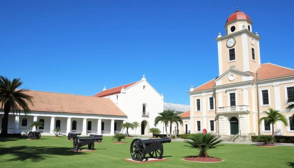The historic Garrison area near Hastings, Barbados, a UNESCO World Heritage Site