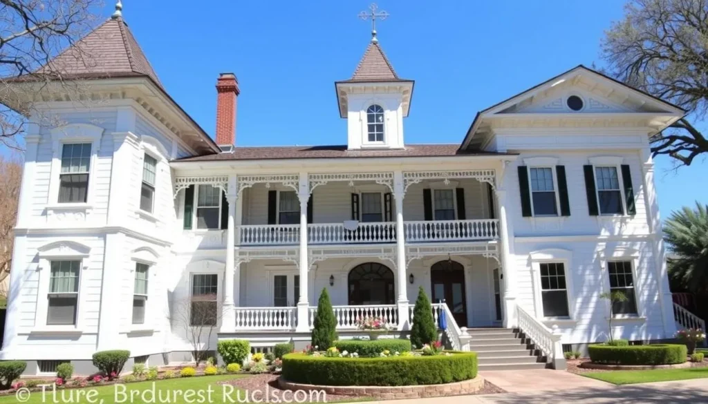 The historic Magnolia Hotel Bed & Breakfast in Seguin Texas with its Victorian architecture