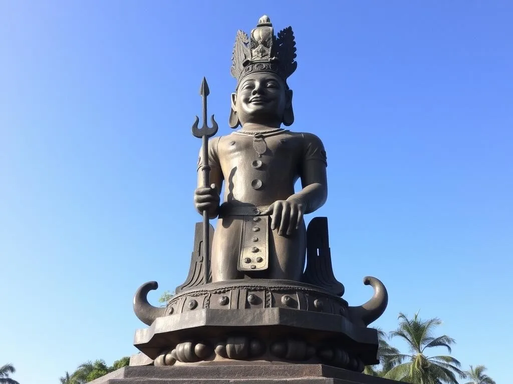 The iconic Nyiur Melambai Statue in Kotamobagu representing local cultural heritage The iconic Nyiur Melambai Statue in Kotamobagu representing local cultural heritage