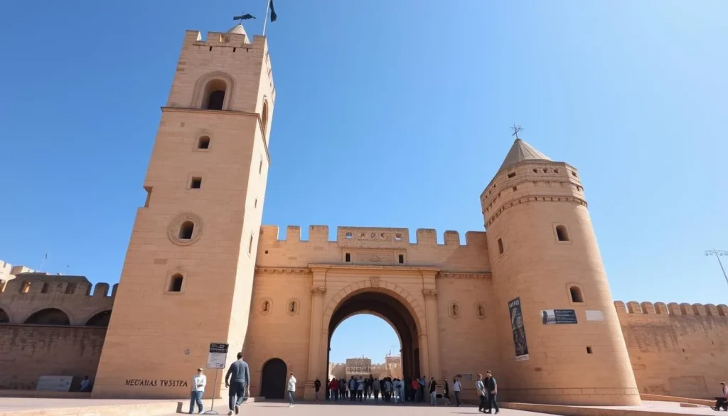 The impressive Skifa el Kahla (Black Gate) entrance to Mahdia's medina The impressive Skifa el Kahla (Black Gate) entrance to Mahdia's medina