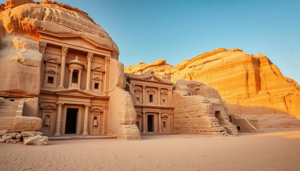 The magnificent tombs of Hegra (Mada'in Salih) in Al Ula, Saudi Arabia The magnificent tombs of Hegra (Mada'in Salih) in Al Ula, Saudi Arabia