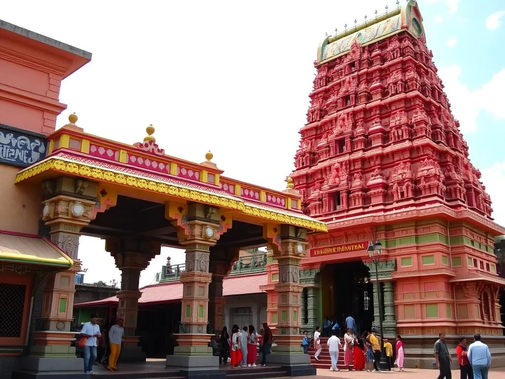 The ornate Thiruketheeswaram Kovil Hindu temple in Mannar