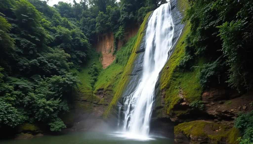 The spectacular 75-meter Cascada de los Ensueños waterfall in Montana de Comayagua National Park