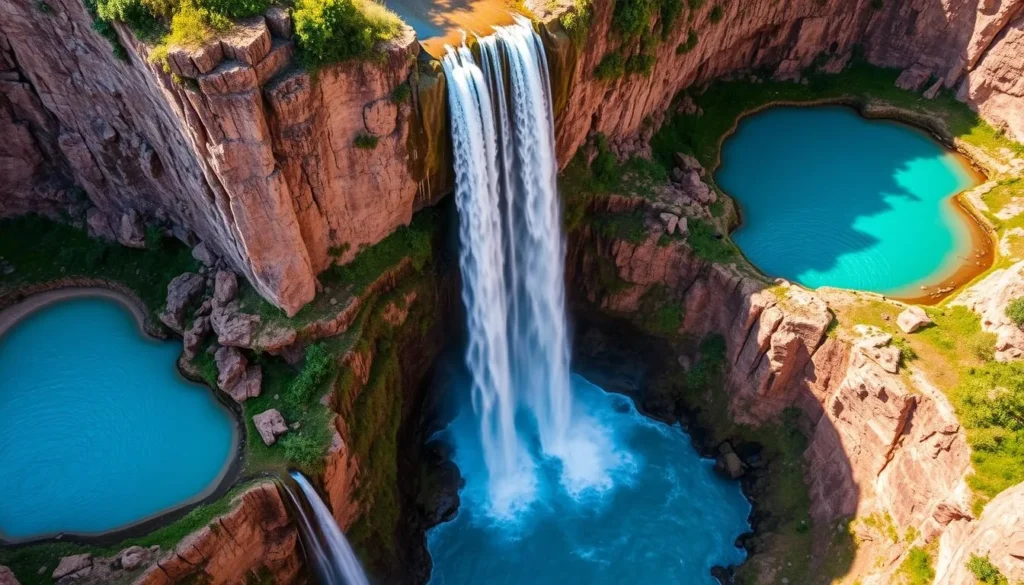 The stunning Akchour Waterfalls with turquoise pools in Talassemtane National Park, Morocco