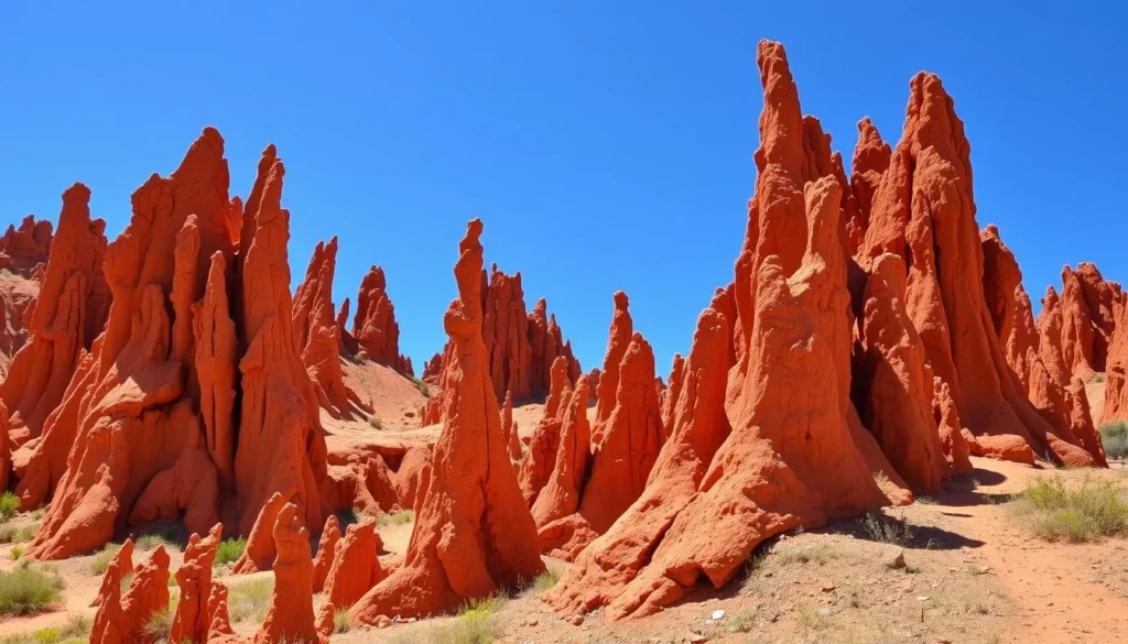 The unique red rock formations of Tsingy Rouge near Antsiranana (Diego Suarez), Madagascar The unique red rock formations of Tsingy Rouge near Antsiranana (Diego Suarez), Madagascar