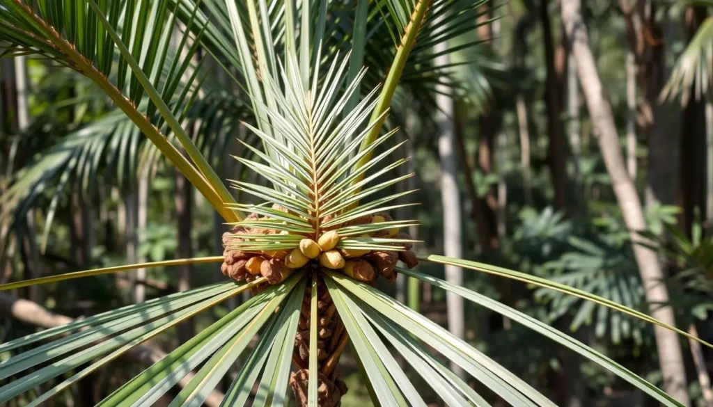 The unique triangle palm (Dypsis decaryi) in the transition zone of Andohahela National Park The unique triangle palm (Dypsis decaryi) in the transition zone of Andohahela National Park