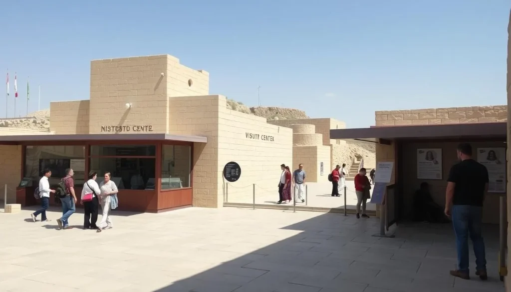 The visitor center at Mount Nebo with facilities and information displays