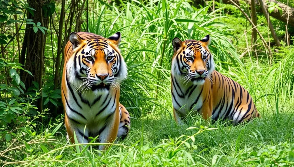 Tigers and other wildlife at Taman Safari Indonesia - family attraction near Bogor, Indonesia