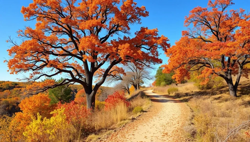 Timberwood Park Texas things to do in autumn with colorful fall foliage Timberwood Park Texas things to do in autumn with colorful fall foliage