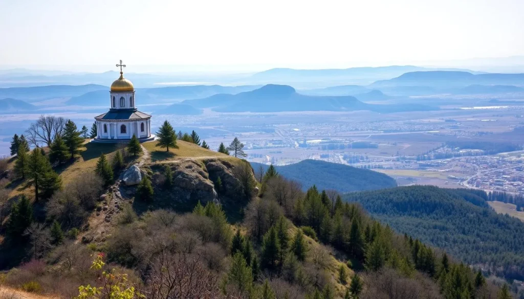 Titovskaya Sopka hill with Alexander Nevsky Chapel and panoramic views of Chita Titovskaya Sopka hill with Alexander Nevsky Chapel and panoramic views of Chita