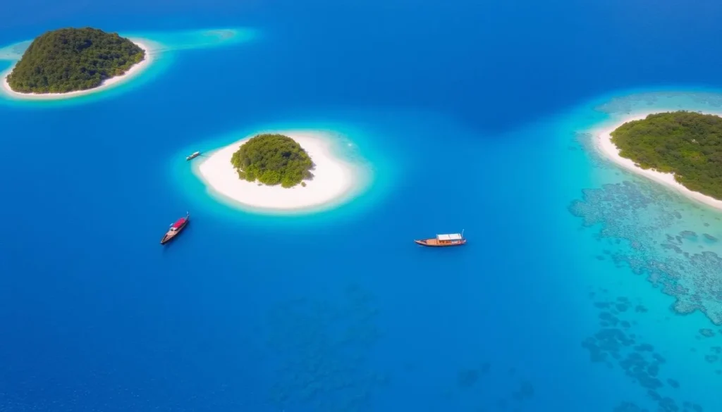 Togean Islands with pristine beaches and coral reefs near Palu