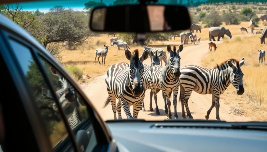 Topsey Exotic Ranch & Drive Thru Safari in Copperas Cove with zebras and other exotic animals