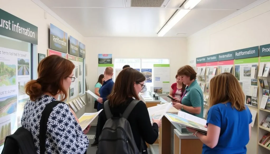 Tourist information center in Shoalhaven with visitors getting maps Tourist information center in Shoalhaven with visitors getting maps