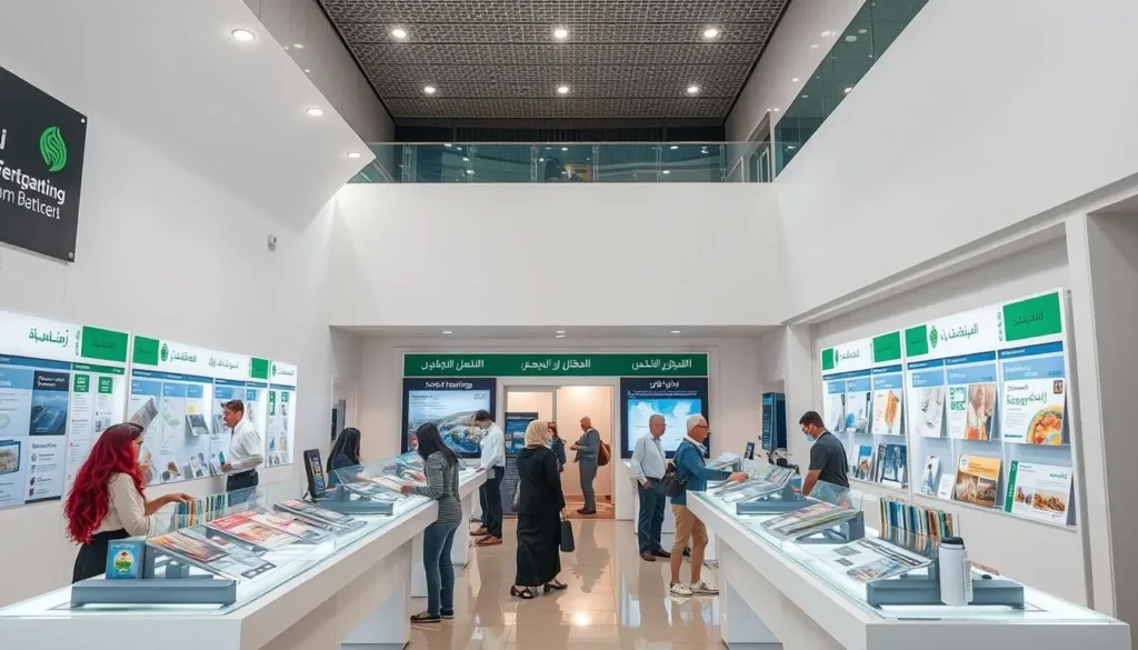 Tourist information center in Taif city center with maps and brochures