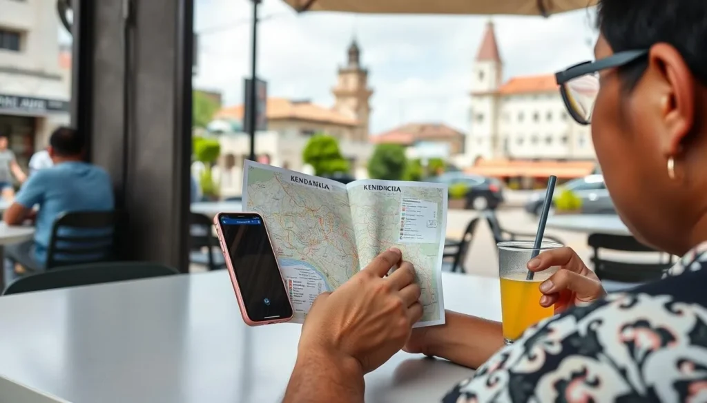 Tourist using a local SIM card and map to navigate Kendari - Kendari, Indonesia: Best Things to Do