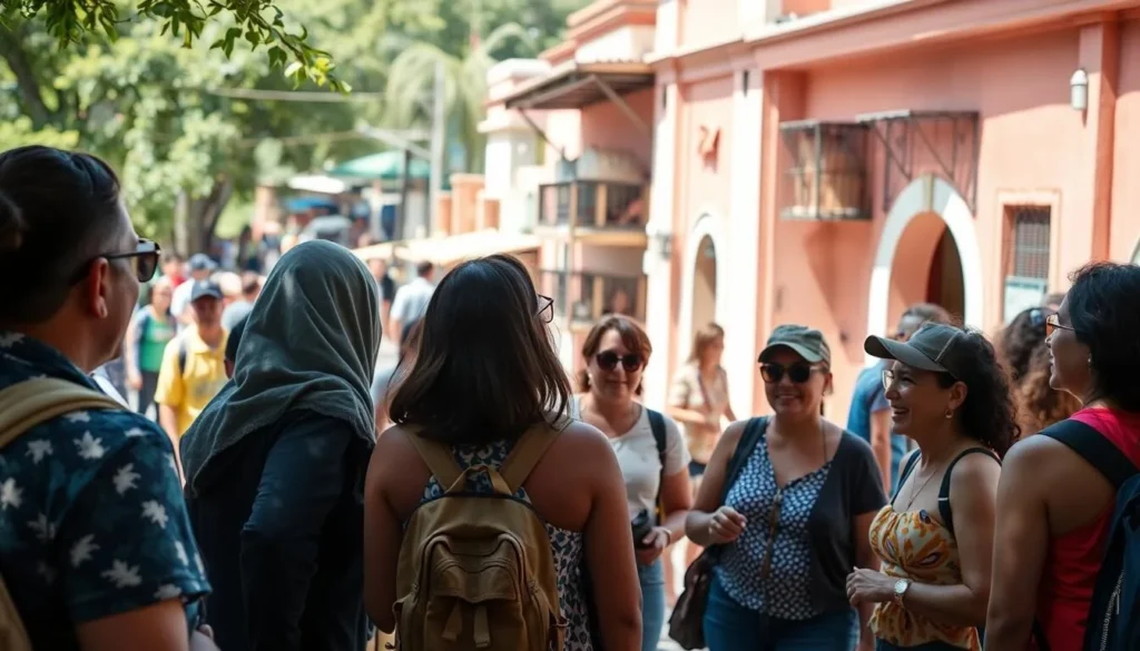 Tourists safely enjoying a guided tour in Tamaulipas with local guide