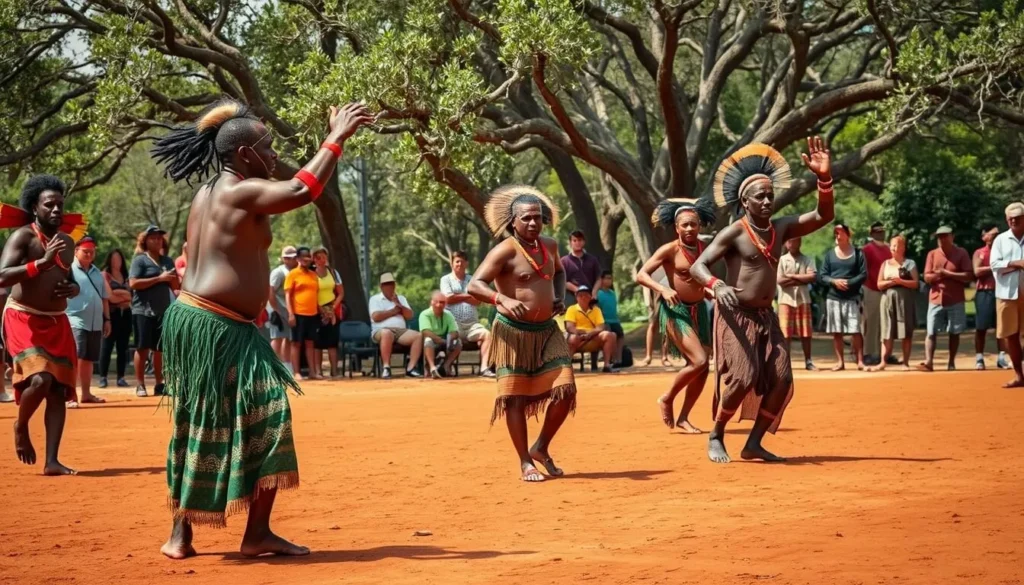 Traditional Aboriginal dance performance at the Garma Festival in Arnhem Land