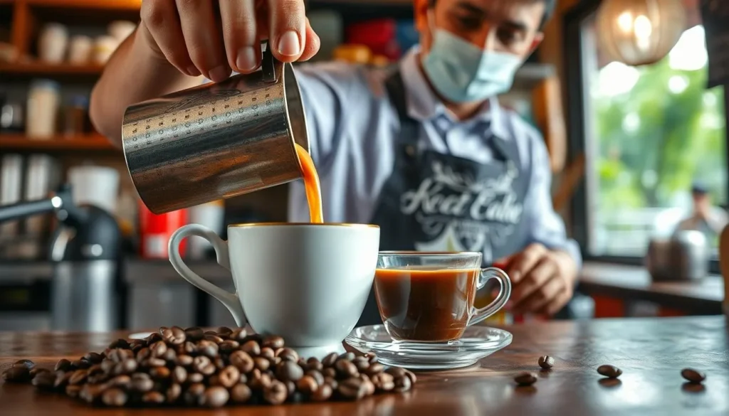 Traditional Acehnese coffee (Kopi Aceh) being served in a local coffee shop