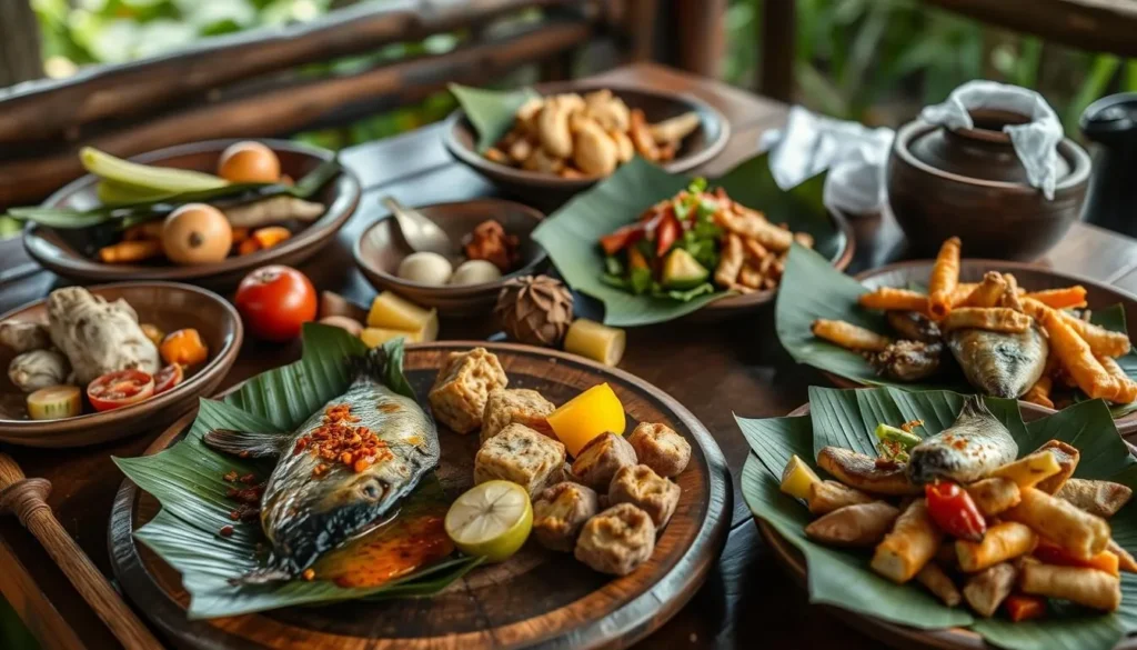 Traditional Amazonian meal prepared with local ingredients at an eco-lodge in Madidi