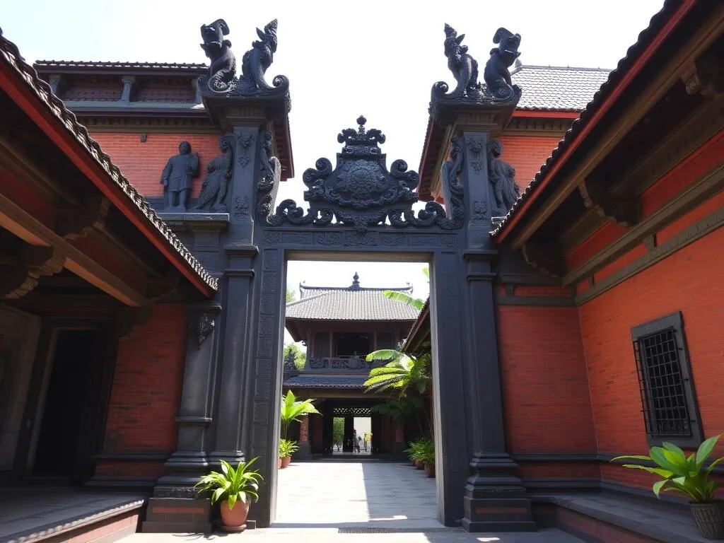 Traditional Balinese architecture of Puri Agung Singaraja royal palace