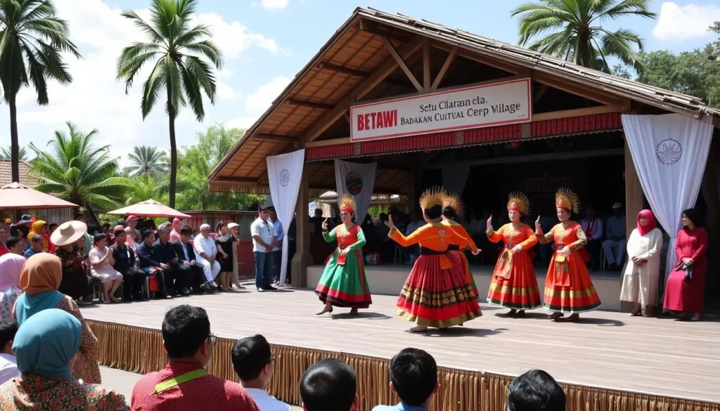Traditional Betawi cultural performance at Setu Babakan Cultural Village in Depok Traditional Betawi cultural performance at Setu Babakan Cultural Village in Depok