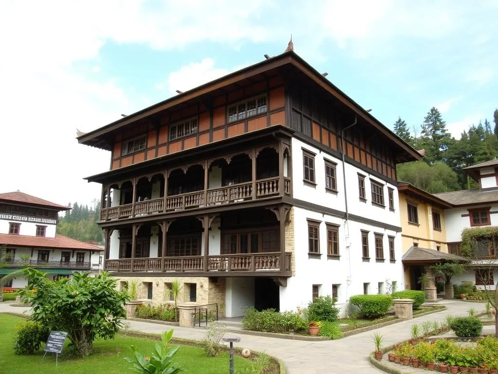 Traditional Bhutanese farmhouse at the Folk Heritage Museum in Thimphu
