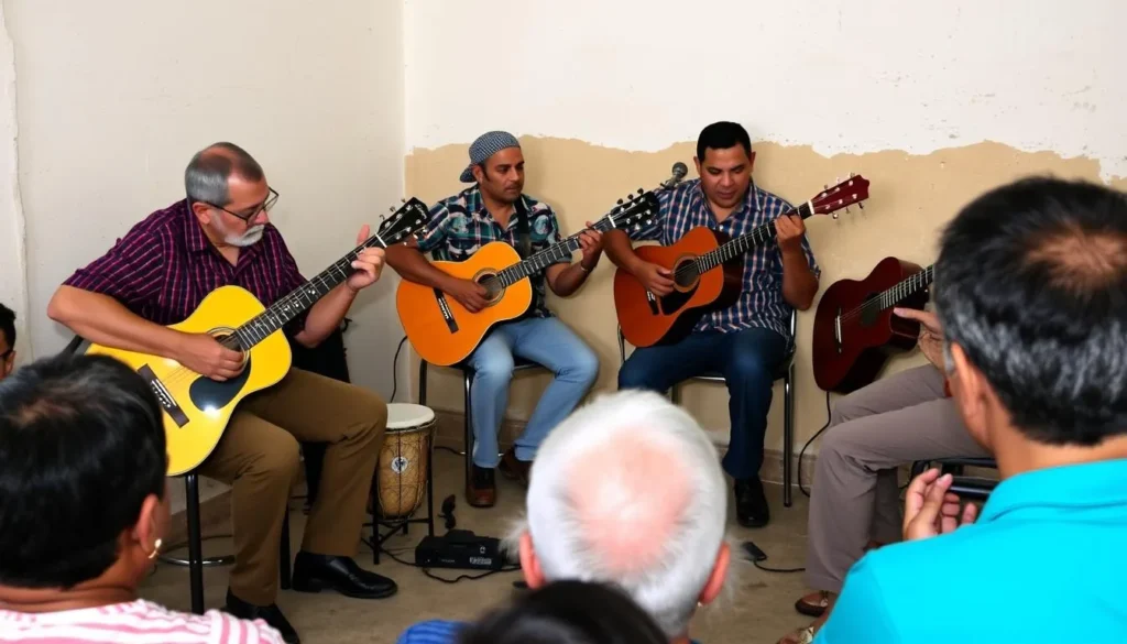 Traditional Cuban music performance with the Quinteto Rebelde in Bartolome Maso