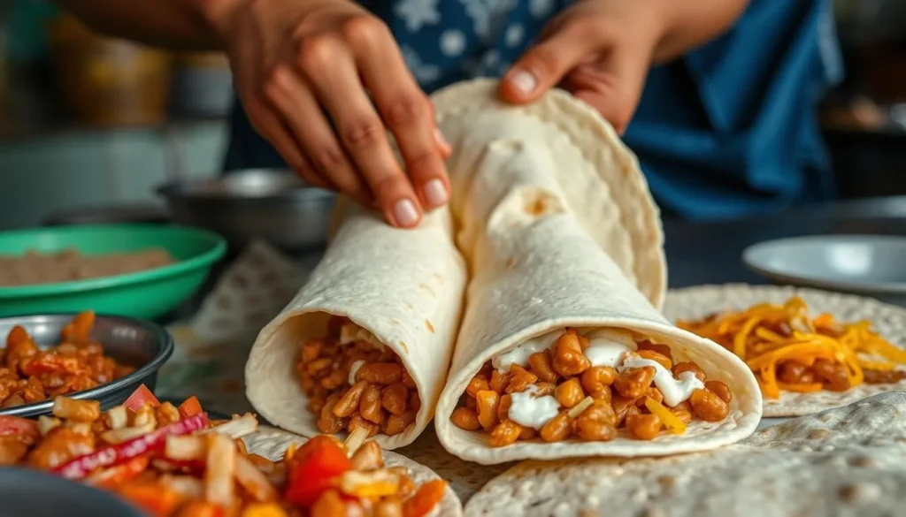 Traditional Honduran baleadas being prepared in Danli Traditional Honduran baleadas being prepared in Danli