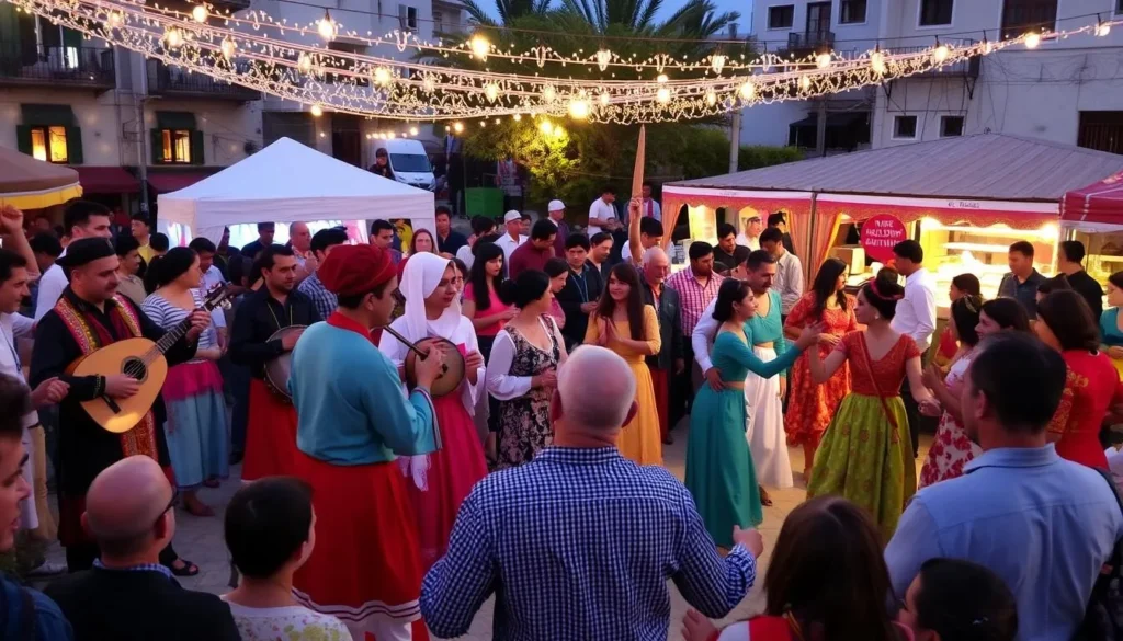 Traditional Lebanese cultural festival in Chekka with music and dance performances