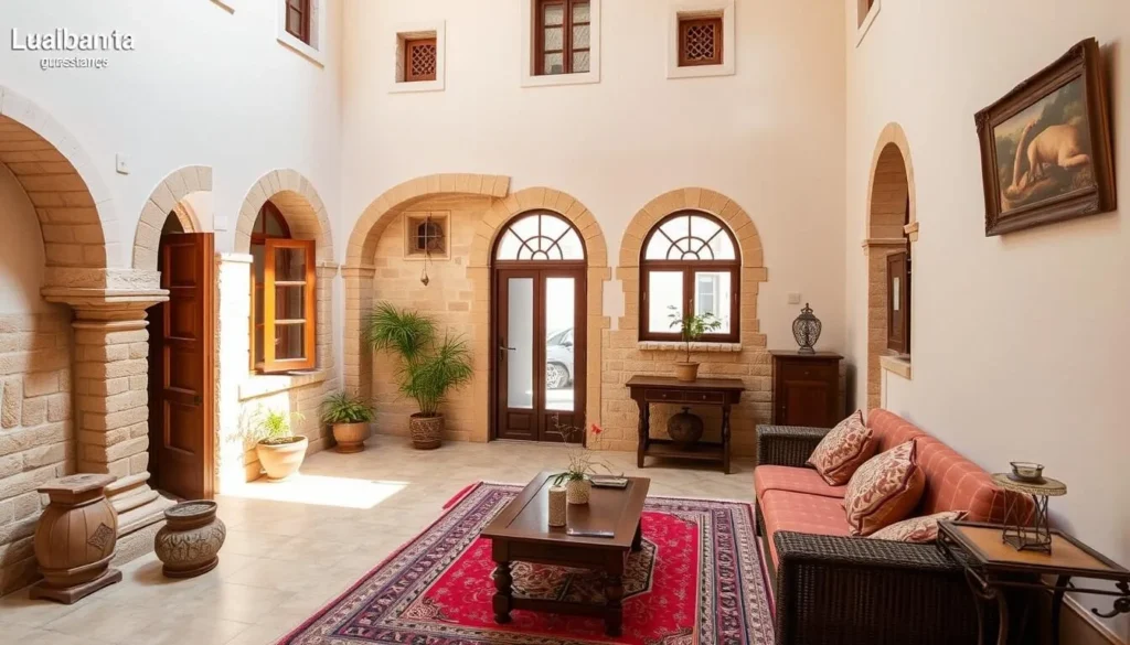 Traditional Lebanese guesthouse in Tripoli with courtyard and authentic architecture
